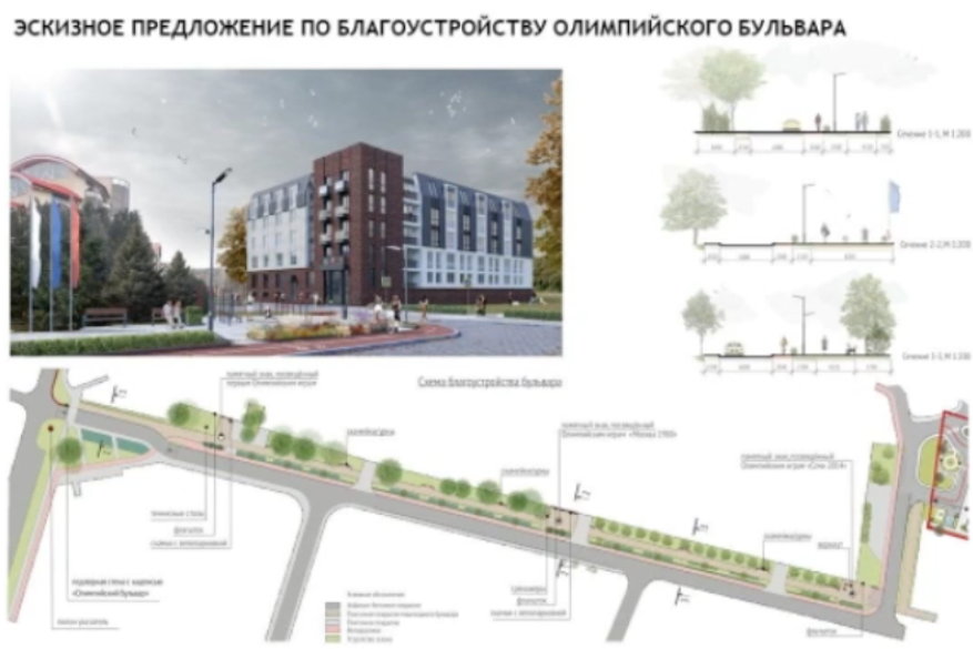 Застройщик предложил благоустроить часть бульвара у Тихого озера в Светлогорске