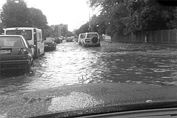 В Калининграде затоплен Московский проспект