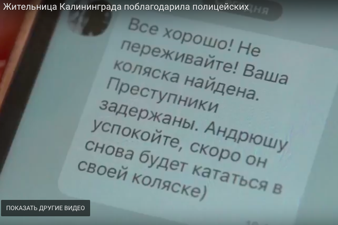 «Андрюшу успокойте»: полицейские за час отыскали украденную детскую коляску