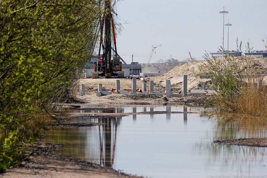 В Калининграде затопило гаражное общество на Острове около стадиона (фото)