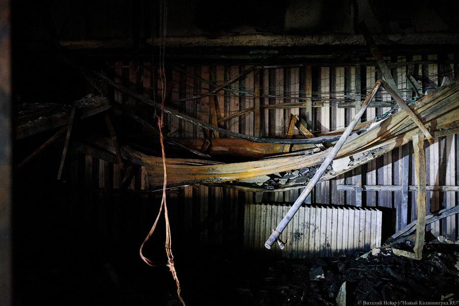 Цветы, гарь и копоть: пепелище пожара в торговом центре Калининграда (фото)