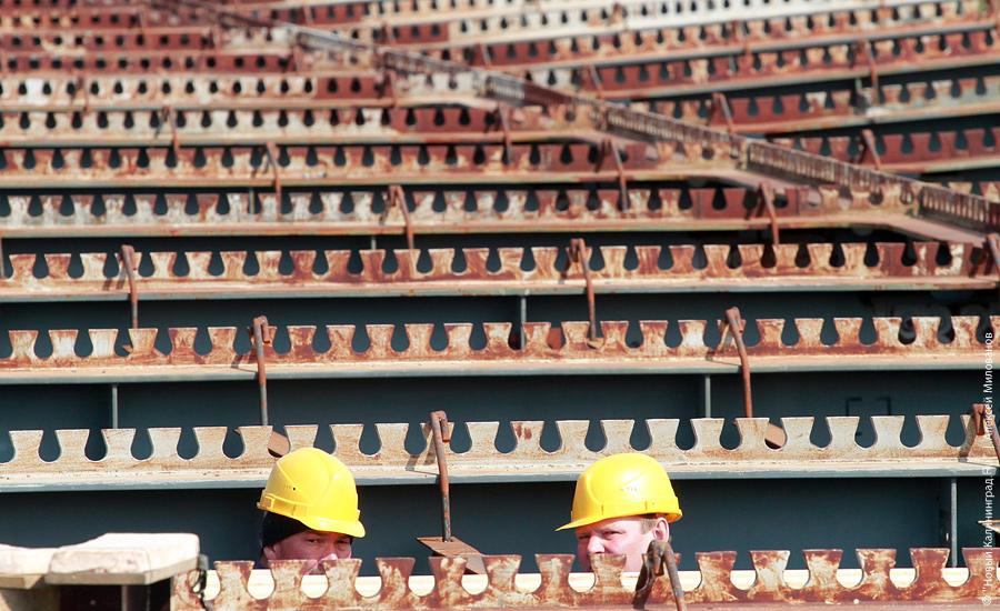 "Первый бетон на второй эстакаде": фоторепортаж "Нового Калининграда.Ru"