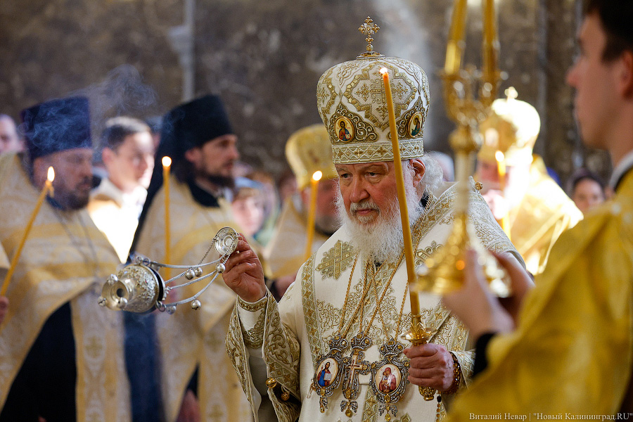 От заката до рассвета: патриарх Кирилл провёл богослужение в Калининграде (фото)