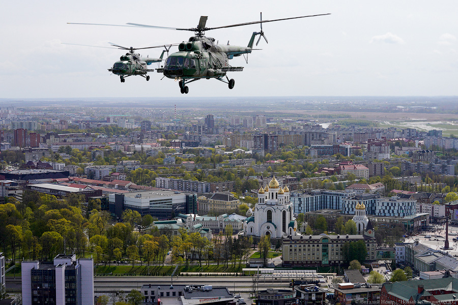 Пробки с воздуха: как прошла генеральная репетиция парада в Калининграде (фото)