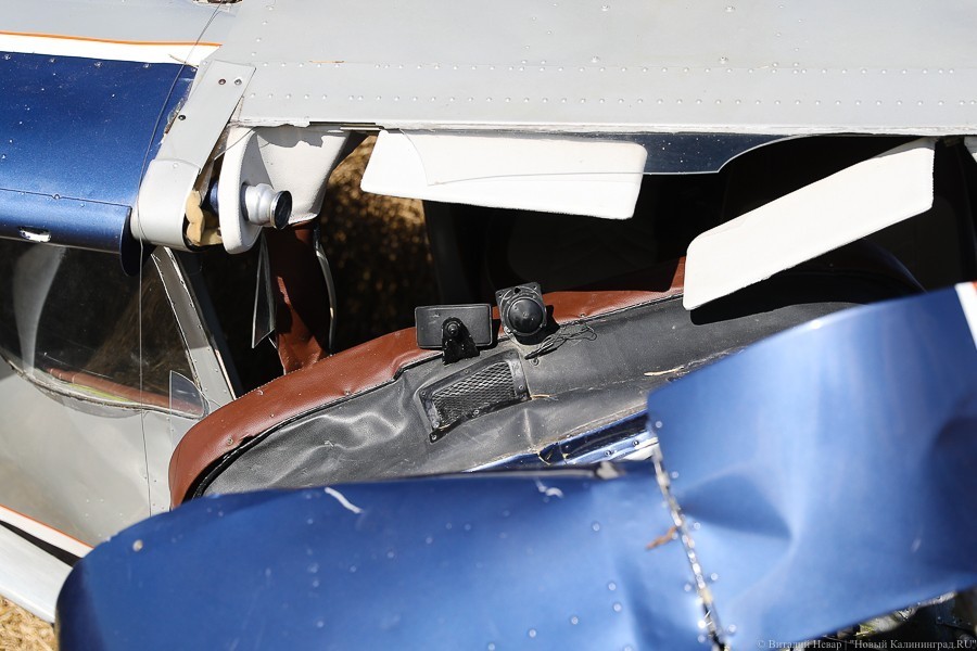 Авария спортивного самолёта под Калининградом. Фоторепортаж НК