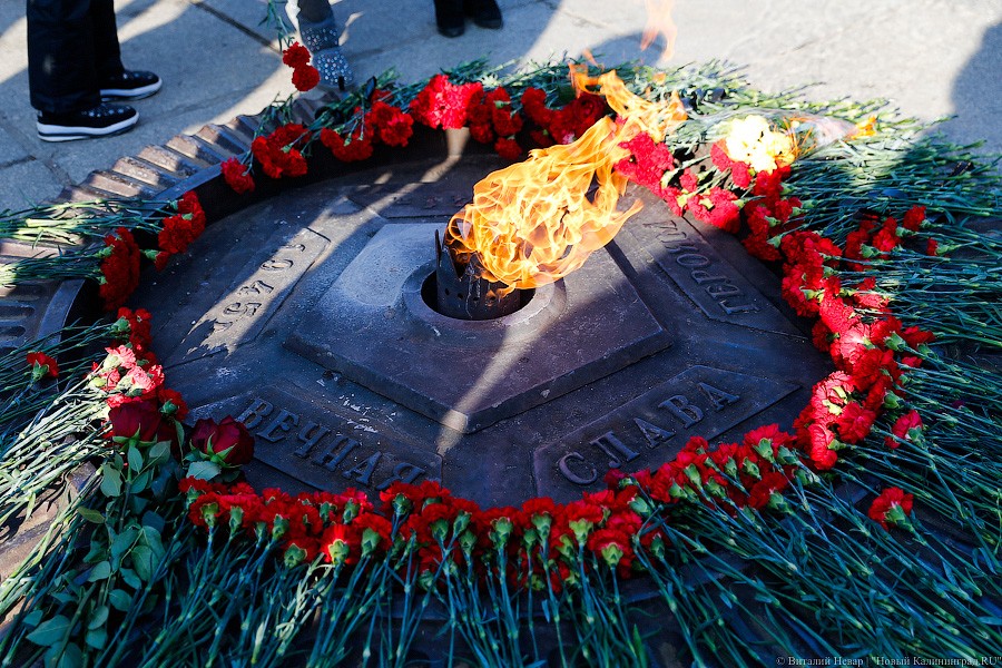 Холодное утро 23-го: в Калининграде почтили память воинов-героев