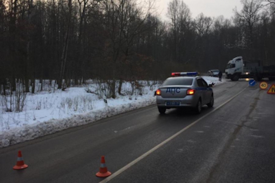 Под Озерском легковое авто столкнулось с большегрузом, пострадала водитель (фото)