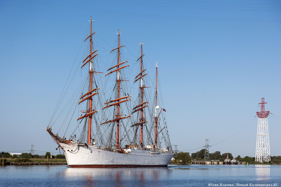 «Седов» заходит в морской канал. Посмотрите, как это красиво (фото)