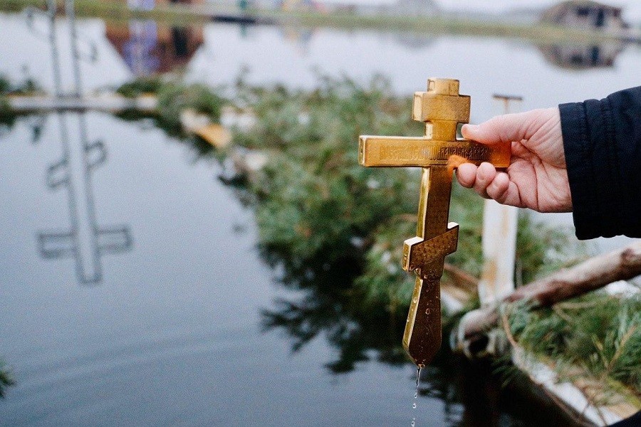 18 января: освящение крещенской купели в Гурьевском районе