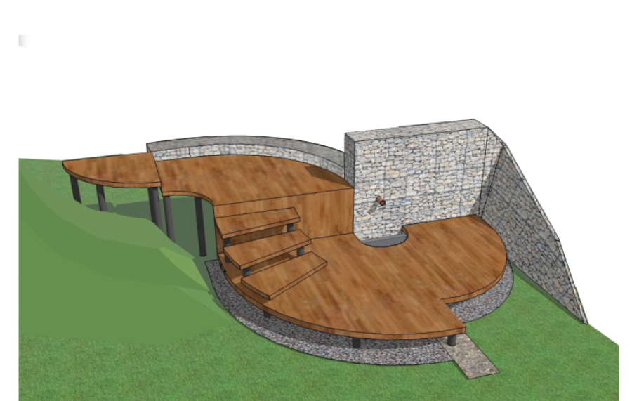 Под Калининградом в одном из поселков решили благоустроить территорию родника (эскиз)