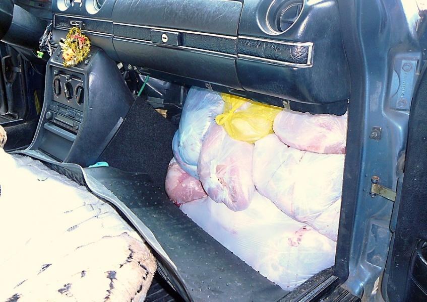 На границе задержана калининградка, пытавшаяся ввезти из Польши 410 кг мяса (фото)