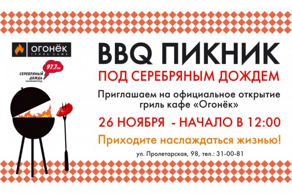 Зажигаем «Огонек»: BBQ-пикник под серебряным дождем!