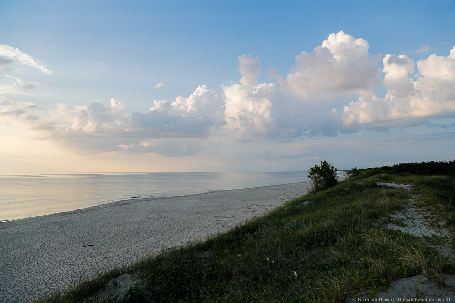 Отдыхающие и кабель помешали строить на западе Зеленоградска защиту от песка