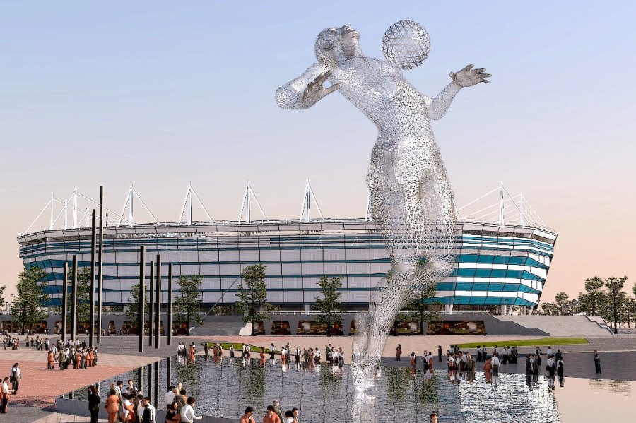 В Калининграде представили концепт 20-метровой скульптуры «Аквамена» к ЧМ-2018 (эскизы)