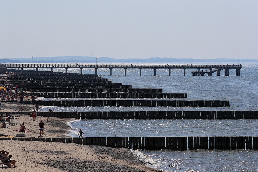 В Зеленоградске решили установить «спасательный столб» для купания в шторм