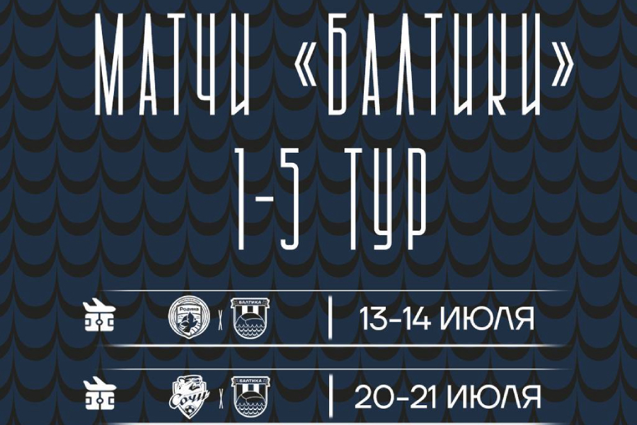 Первые три матча в Первой лиге «Балтика» проведёт с прямыми конкурентами