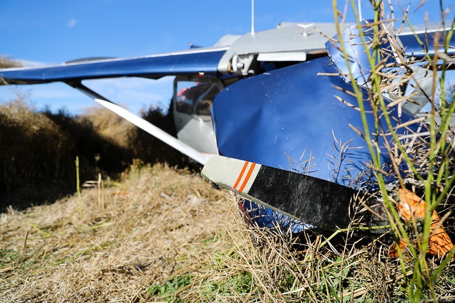 Авария спортивного самолёта под Калининградом. Фоторепортаж НК