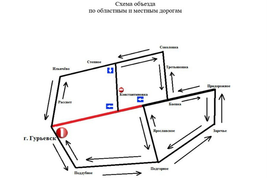 С понедельника часть Полесской трассы становится односторонней (схема объезда)