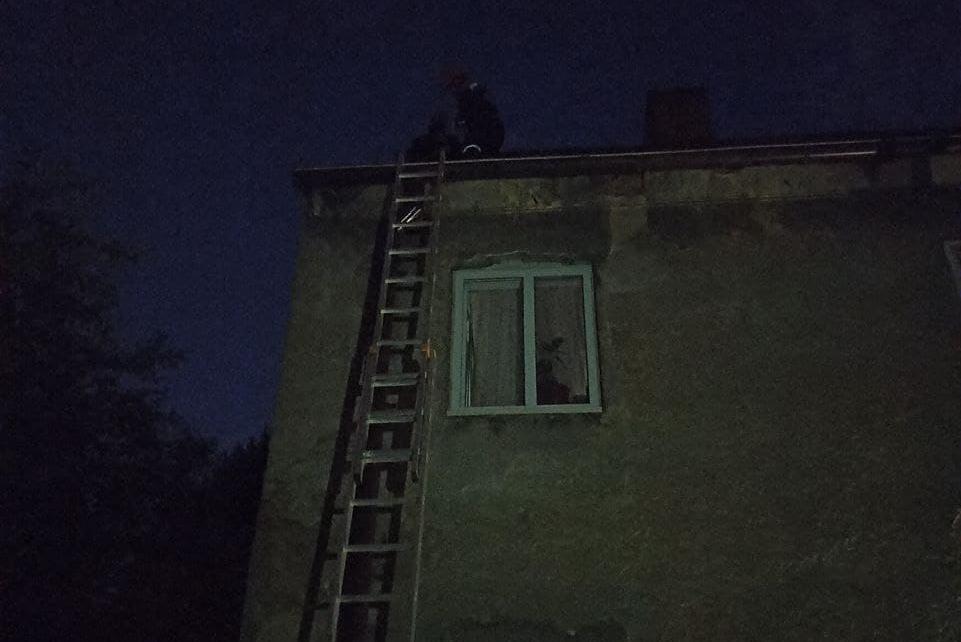 В Калининграде спасатели сняли с крыши дома мужчину в неадекватном состоянии (фото)