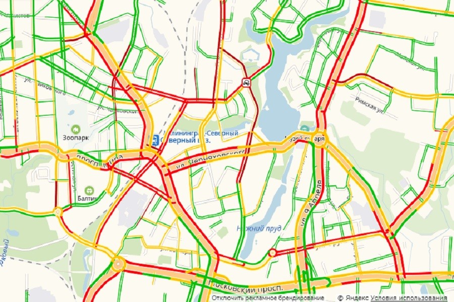 В день приезда патриарха центр Калининграда встал в многочисленных пробках