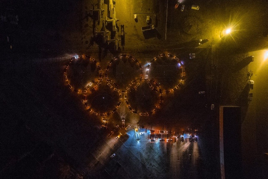 Появилось видео калининградского «автофлешмоба» в честь российских олимпийцев