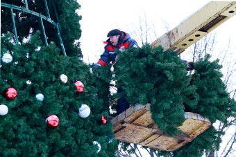 Милиция задержала шестерых активистов у новогодней елки