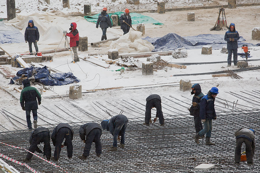 «Яркие, чёткие контуры»: каким увидел строящийся стадион в Калининграде Цуканов