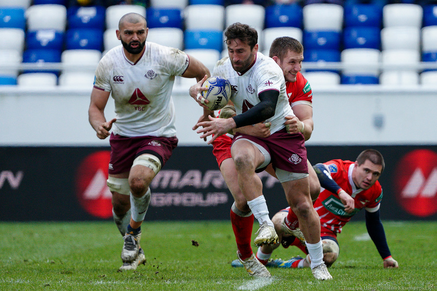 На стадионе «Калининград» снова сыграли в регби. Вот как Россия проиграла Грузии