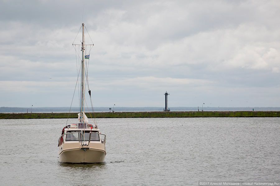 Венки на воде: яхтсмены в Балтийске почтили память погибших при штурме Пиллау