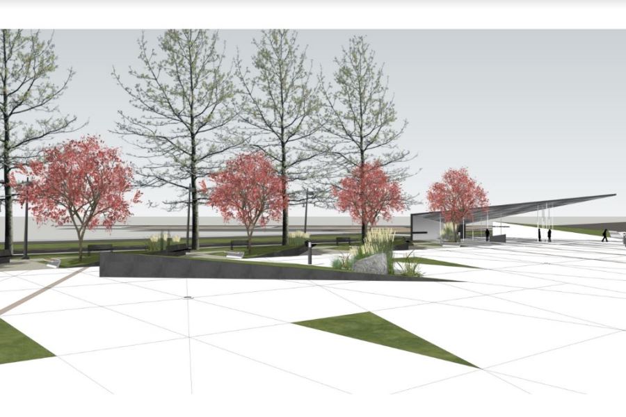 Треугольники и качели: в Калининграде хотят благоустроить сквер у Дома искусств (фото)