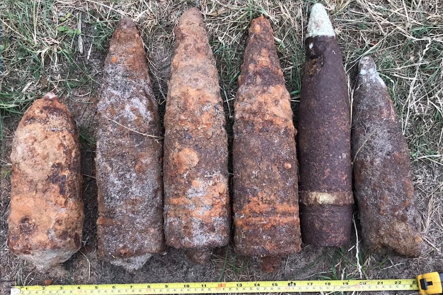 Снаряды, мины, граната: в лесу под Балтийском нашли еще 23 взрывоопасных предмета