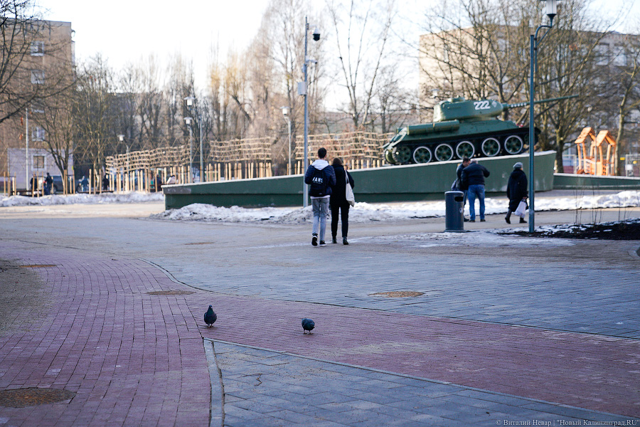 Как выглядит обновленная пешеходная зона на улице Рокоссовского без снега (фото)