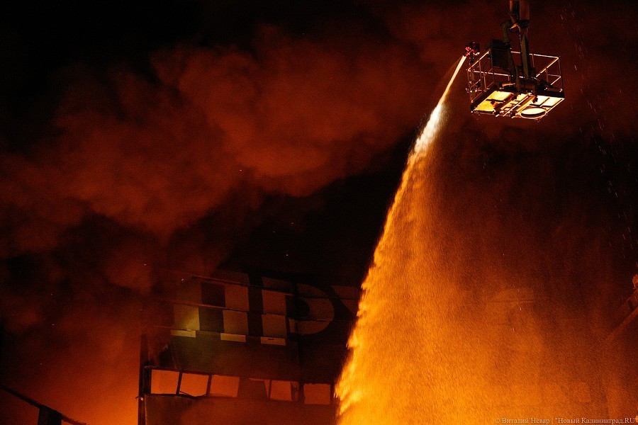 «Цепрусс» в огне: в Калининграде горело заброшенное здание завода (фото)