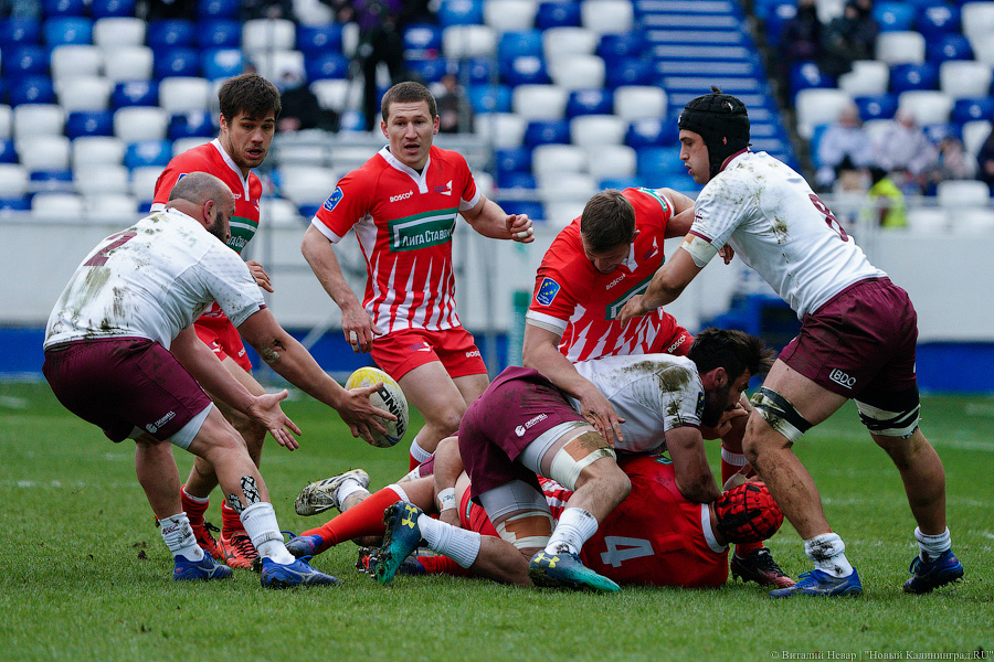 На стадионе «Калининград» снова сыграли в регби. Вот как Россия проиграла Грузии