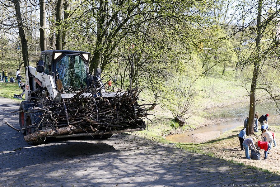 С метлой в руках: в парке Победы прошёл общегородской субботник