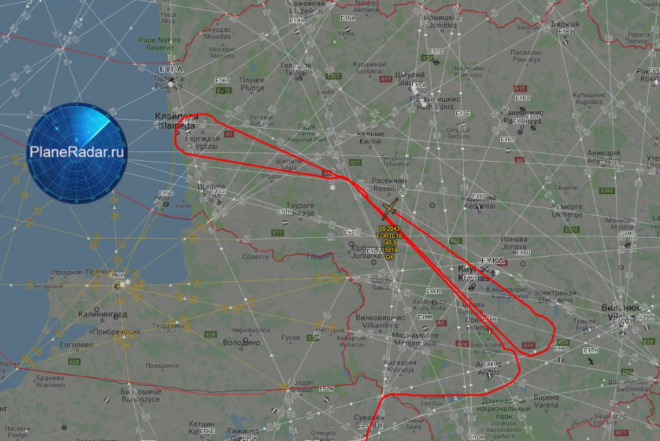 PlaneRadar: у границ Калининградской области замечен разведывательный беспилотник США