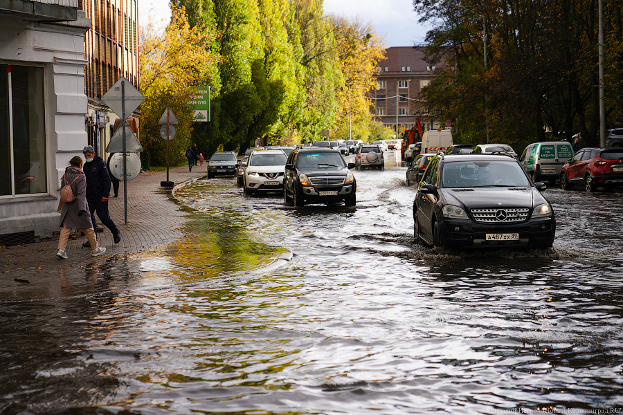 Другой берег улицы: Калининград затопило после шторма (да, опять)