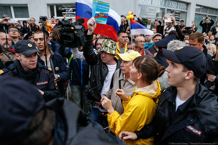 Утки-мандаринки: в Калининграде прошло шествие против коррупции