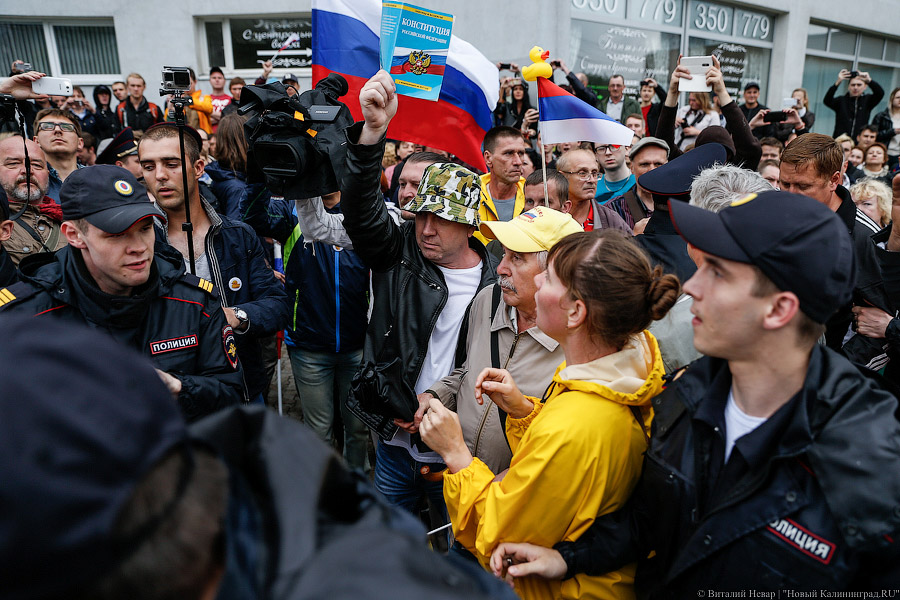 Утки-мандаринки: в Калининграде прошло шествие против коррупции