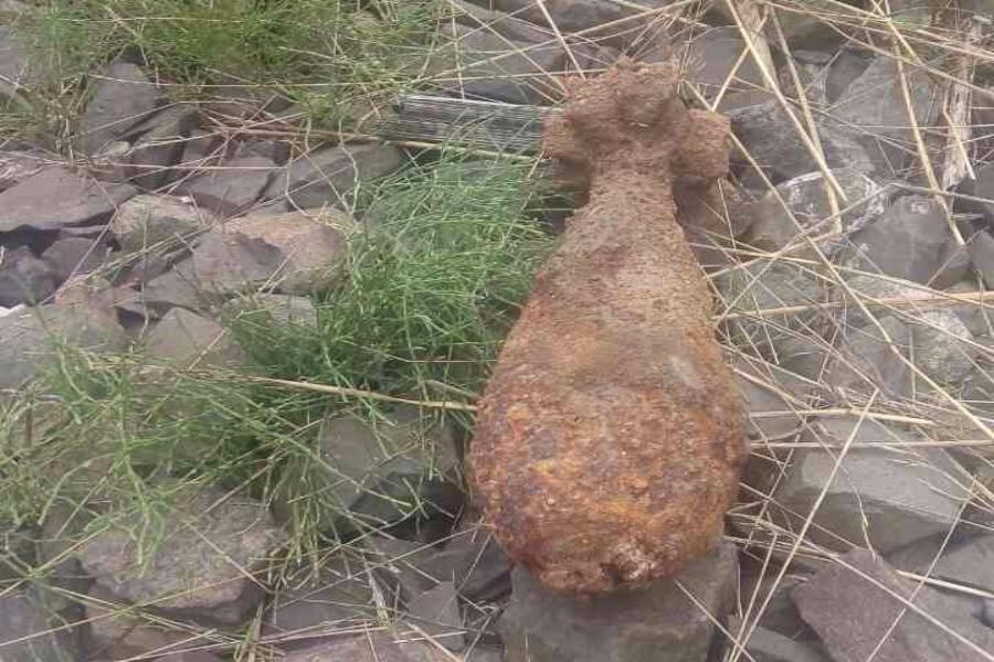 В Калининграде на ул. Железнодорожной обнаружена минометная мина (фото)