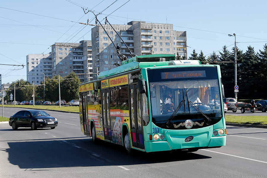 В Калининграде на Московском проспекте пассажиры толкали троллейбус (видео)