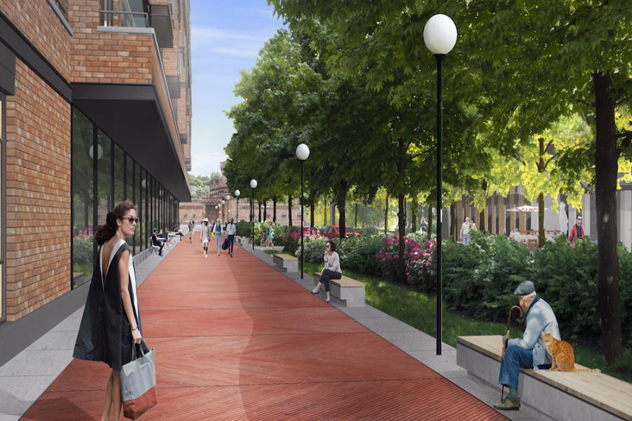 Проект реконструкции проезда Озерного. Эскиз предоставлен КБ «Стрелка»