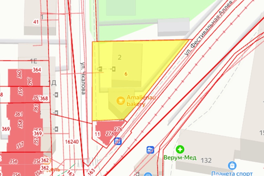 Участок под гостиницу. Изображение из публичной кадастровой карты