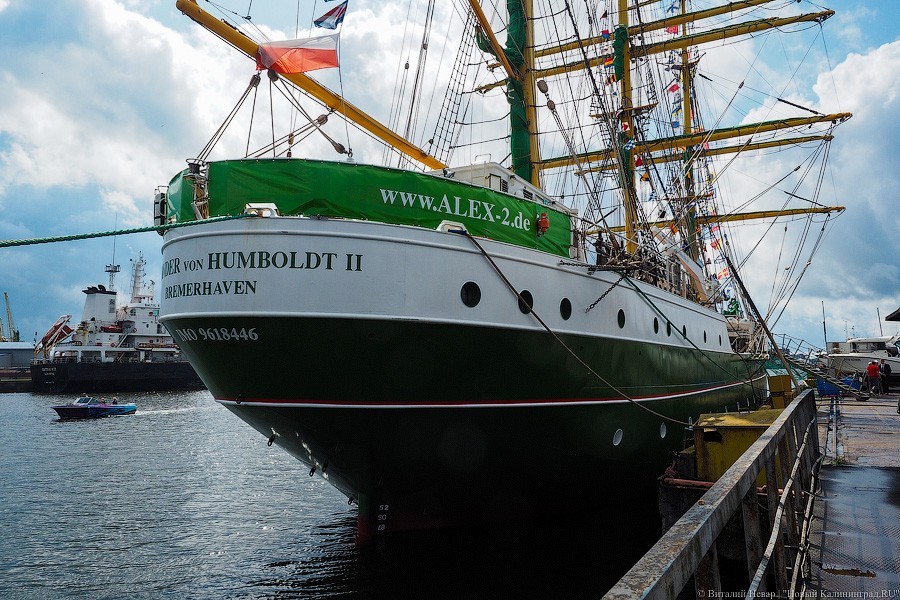«Александр фон Гумбольдт II»: в Калининграде ошвартовался немецкий барк (фото)
