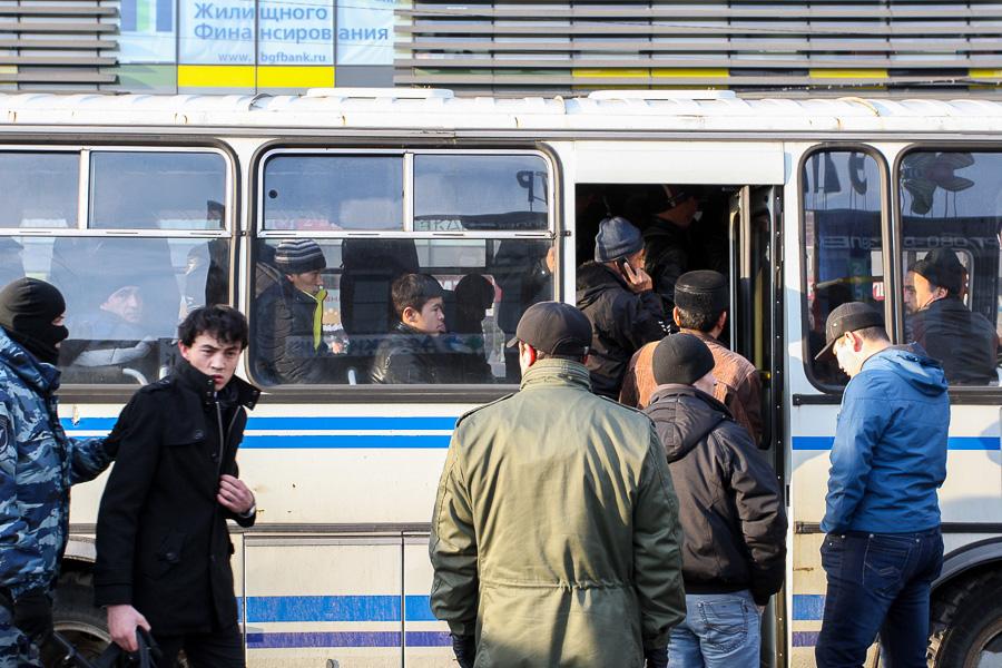 Уборка к празднику: в Калининграде у Центрального рынка вновь ловили мигрантов
