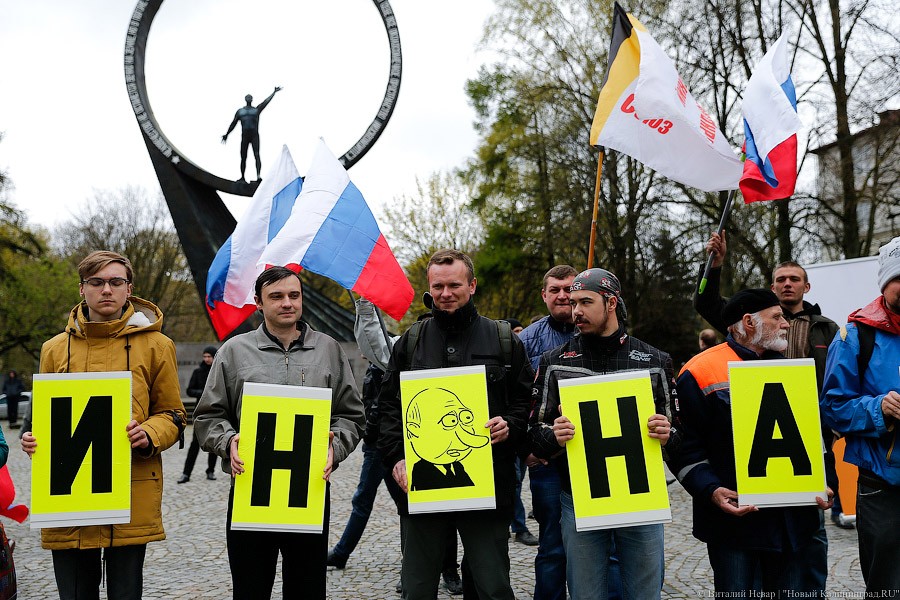 На протестную акцию «Надоел» в Калининграде пришли 70 человек (фото)