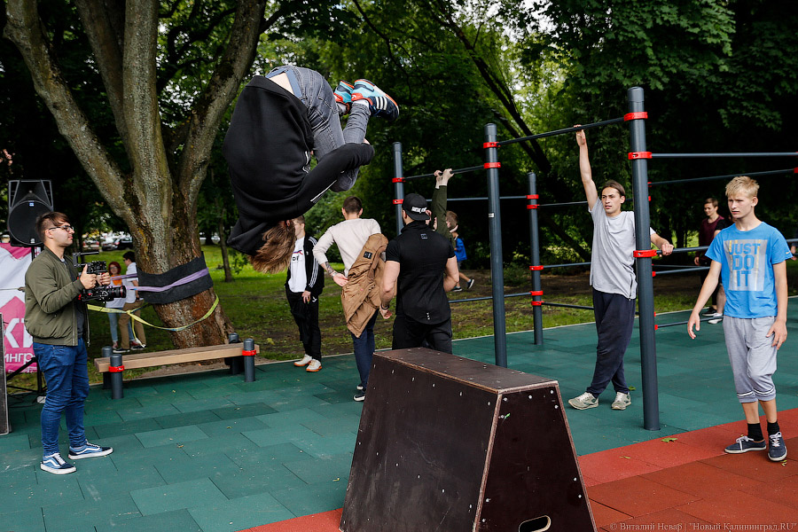 Воспитание улицей: как в Калининграде открывали площадку для воркаута