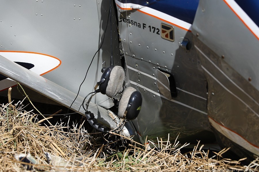 Авария спортивного самолёта под Калининградом. Фоторепортаж НК