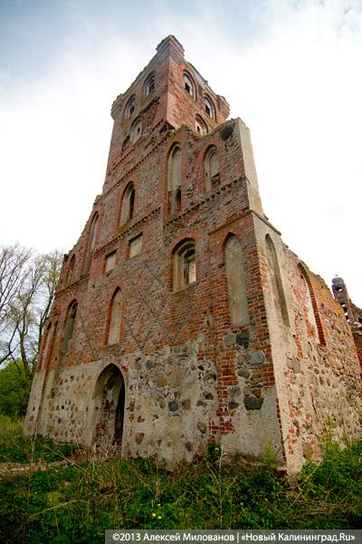 «А денег нет»: в переданной РПЦ кирхе 14-го века в Храброво валяются человеческие кости