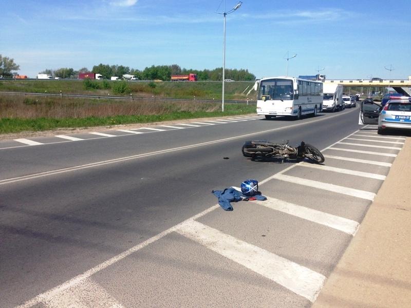 В Озёрском районе мотоциклист столкнулся с велосипедистом  (фото)